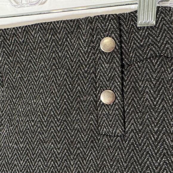 Ann Taylor High Rise Leggings Black + Gray Medium Ankle Length #0001 - Picture 2 of 7